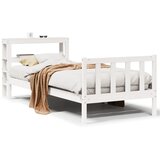 Furnova Posteljni okvir brez vzmetnice bel 100x200 cm trdna borovina, (21941256) | Shoptok.si