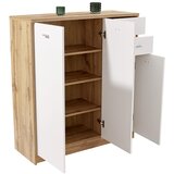 Mömax komoda 4-you new, bela, barva hrasta | Shoptok.si
