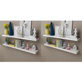 vidaXL Stenske police 4 kosi bele 120 cm, (20621024) | Shoptok.si