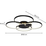Premium Living stropna led-svetilka gonzalo, 39 w | Shoptok.si