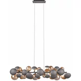 Trio Select Siva/u zlatnoj boji viseća svjetiljka sa staklenim sjenilom Bubble –
