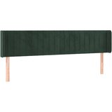 Maison Chic posteljno vzglavje - vzglavna omarica - nočna omarica z ušesi temno zeleno 183x16x78/88 cm žamet, (21708703) | Shoptok.si