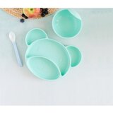 Canpol Suction plate Bear deljeni krožnik s priseskom Turquoise 500 ml | Shoptok.si