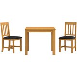  Blagovaonski set 3 kom. Crna Čvrsto Hrastovo Drvo | shoptok.hr