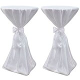 vidaXL Pregrinjalo za Mizo 70 cm Bele Barve s Trakom 2 kosa | Shoptok.si