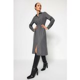 Trendyol Dress - Gray - Shirt dress Cene
