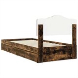  Krevet s od storage s uzglavljem Dimljeni hrast 90 x 200 cm | shoptok.hr