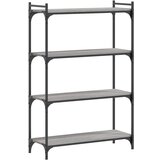  The living store knjižna omara 4-nadstropna siva sonoma 80x30x120 cm inž. les - knjižna omara, (21499659) | Shoptok.si