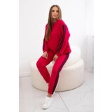 Kesi Cotton set with fuchsia stripes Cene