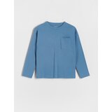 Reserved - Predimenzionirana majica dugih rukava s džepom - steel blue | shoptok.hr