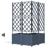  Vrtna saksija 3 pcs Sivi 80 x 80 x 142 cm Plastika | shoptok.hr