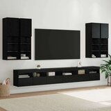  Set omare za televizijo na steni 7 pcs Črna Orehovina, (5000112711) | Shoptok.si