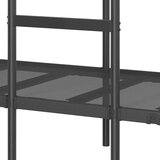 vidaXL Dvoposteljna postelja brez vzmetnice črna 100x200 cm jeklo | Shoptok.si