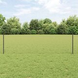 vidaXL Ograjni stebri 11 kosov U-kanal Sivi 60 cm Kovina, Šesterokotna ograja Siva 0,6x50 m Kovina Cene