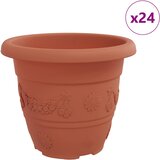  Okrugla saksija za cveće 24 pcs Crvena cigla Ø 22 x 18 cm | Eponuda.com
