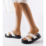 Gemre White platform slides Katelin | Shoptok.si