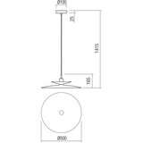  Redo 01-3050 - Visilica na sajli GUNNAR 1xE27/42W/230V Ø 50 cm zelena | Eponuda.com
