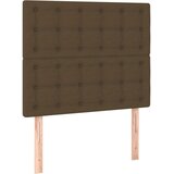  Okvir za krevet s uzglavljem tamnosmeđi 90x190 cm od tkanine | shoptok.hr