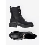Shelvt Black lace-up workers with metal decoration | Shoptok.si