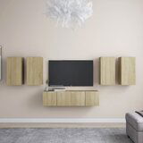 The Living Store Komplet TV omaric 6-delni sonoma hrast iverna plošča - Komplet TV Omaric, (21374764) | Shoptok.si