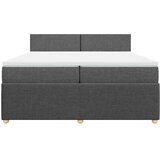  Krevet s oprugama i madracem tamnosivi 200 x 200 cm od tkanine | shoptok.hr