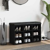  Klupa za cipele crna 82 x 32 x 50 cm od konstruiranog drva | Eponuda.com