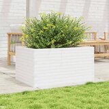  Vrtna sadilica bijela 90x60x46 cm od masivne borovine | shoptok.hr