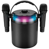 BZ Ledwood, Bluetooth 5.1 120W zvočnik za karaoke z 2 brezžičnima RGB LED mikrofonoma, Črna, (5000141450) | Shoptok.si