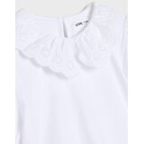 Sinsay Pamučna bluza s kratkim rukavima i ukrasnim ovratnikom | shoptok.hr