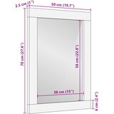  Ogledalo za kupaonicu 50x2,5x70 cm Puno drvo Mango | shoptok.hr
