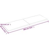 Stolna Mizna plošča temno siva 180x60x4 cm obdelana trdna hrastovina, (20979337) | Shoptok.si