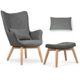 Sofotel Norse stolica s naslonom i osloncem za noge, siva | shoptok.hr