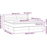  S oprugama i madracem tamnoplavi 180x200 cm baršunasti | shoptok.hr