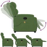  Masažni naslonjač na podizanje svjetlozeleni baršunasti | shoptok.hr