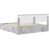  Krevetna konstrukcija s uzglavljem Betonski sivi 180 x 200 cm | shoptok.hr