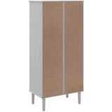 vidaXL Regal za knjige SENJA izgled ratana bijeli 60x35x130cm borovina | shoptok.hr