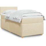  Krevet s oprugama i madracem krem 90 x 200 cm od tkanine | shoptok.hr