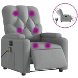 Maison Chic Električni masažni naslanjač - Relax naslanjač svetlo sivo blago, (22134488) | Shoptok.si