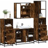  4-dijelni set kupaonskog namještaja boja hrasta drveni | shoptok.hr