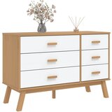  Ladičar OLDEN bijelo-smeđi od masivne borovine | shoptok.hr