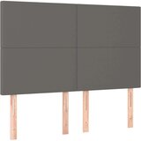 vidaXL Posteljno vzglavje 4 kosa sivi 72x5x78/88 cm umetno usnje | Shoptok.si