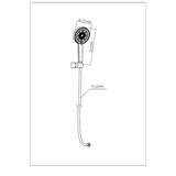 STIL set za tuš ručica tuša s crijevom 150 cm i držačem, gold | shoptok.hr