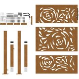  Vrtna vrata 100x125 cm Otporni čelik Dizajn plamena | shoptok.hr