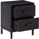  Nočna omarica 2 kosa črna 36x30x45 cm trdna borovina, (20733104) | Shoptok.si