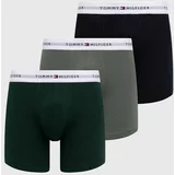 Tommy Hilfiger Boksarice 3-pack moške, zelena barva, UM0UM02941