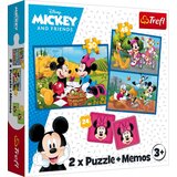 Trefl 2 in 1 Puzzles + Memo– Mickey Mouse - 1 k. u