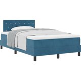 vidaXL Box Spring postelja z vzmetnico temno modra 120x200 cm žamet, (22051744) Cene