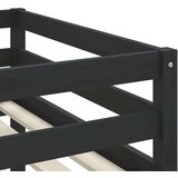 vidaXL Otroški pograd s tunelom bel in črn 80x200 cm trdna borovina | Shoptok.si