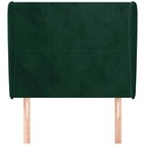  Uzglavlje s ušima tamnozeleno 93x23x118/128 cm baršunasto | shoptok.hr