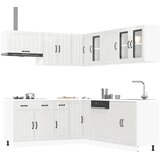  11-dijelni set kuhinjskih ormarića Lucca konstruiranog drva Bijela | shoptok.hr